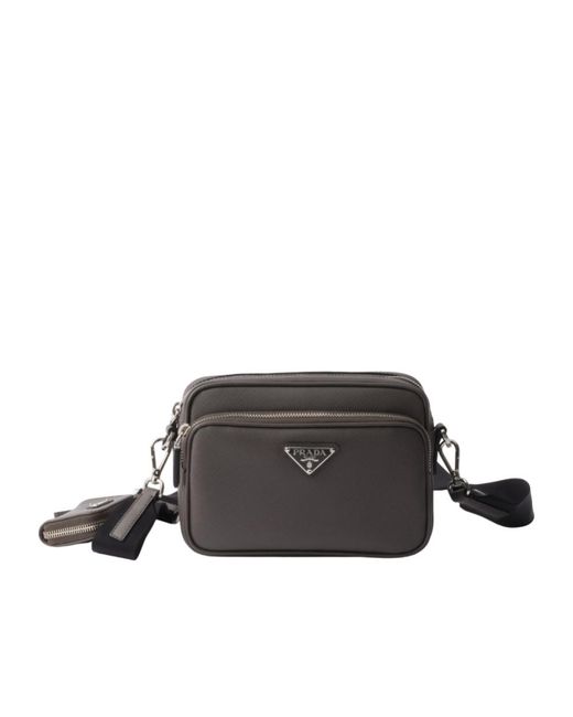 Prada Multicolor Saffiano Leather Shoulder Bag for men