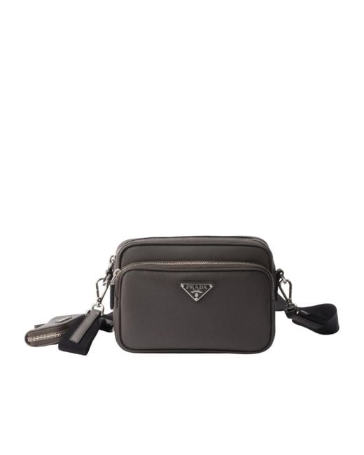 Prada Multicolor Saffiano Leather Shoulder Bag for men