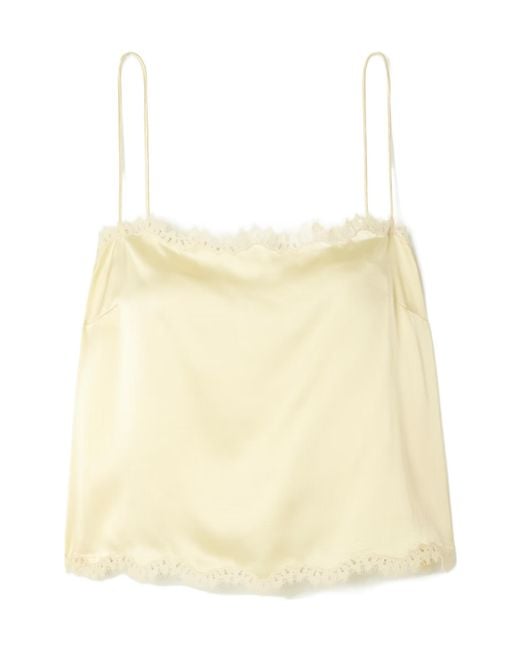 Doen Natural Loure Lace-Trim Top