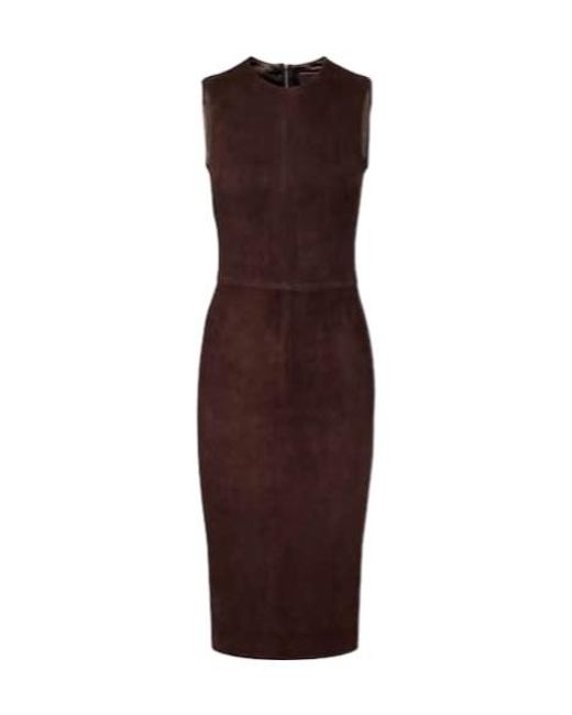 Stouls Red Eva Suede Minidress