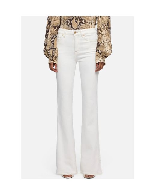 7 For All Mankind White Leggy Bootcut
