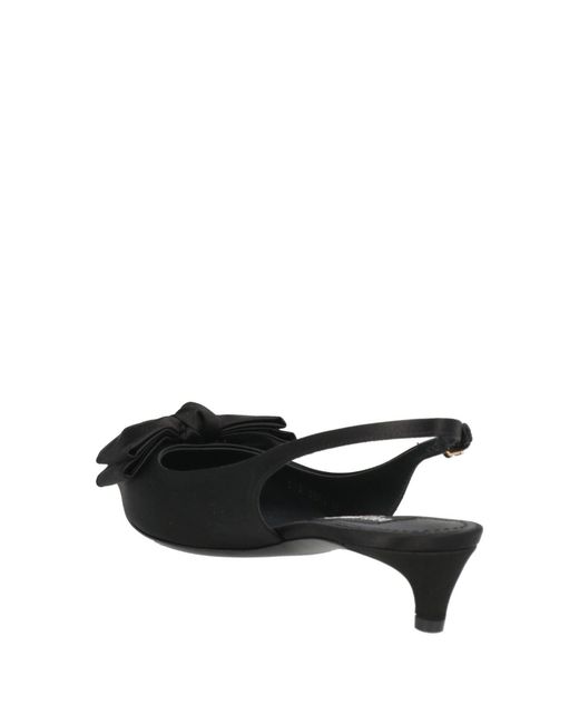 Dolce & Gabbana Black Bow Decorated Thin-Heeled Shoes
