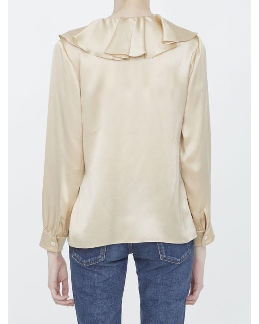 Céline Natural Blouse With Jabot