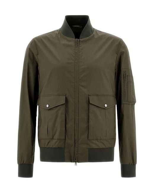Herno Green Lightweight Bomber Jacket for men