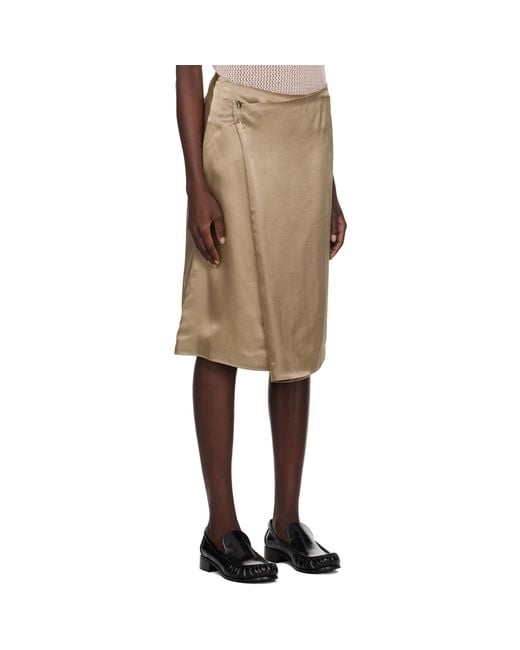 6397 Natural Camel Wrap Skirt