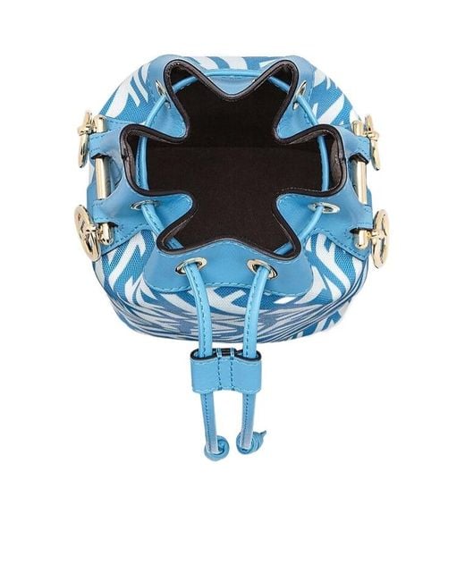 Fendi Blue Mini Mon Tresor Bucket Bag