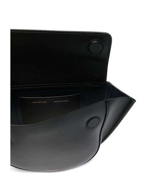 Wandler Black Bamboo Top Handle Mini Handbag