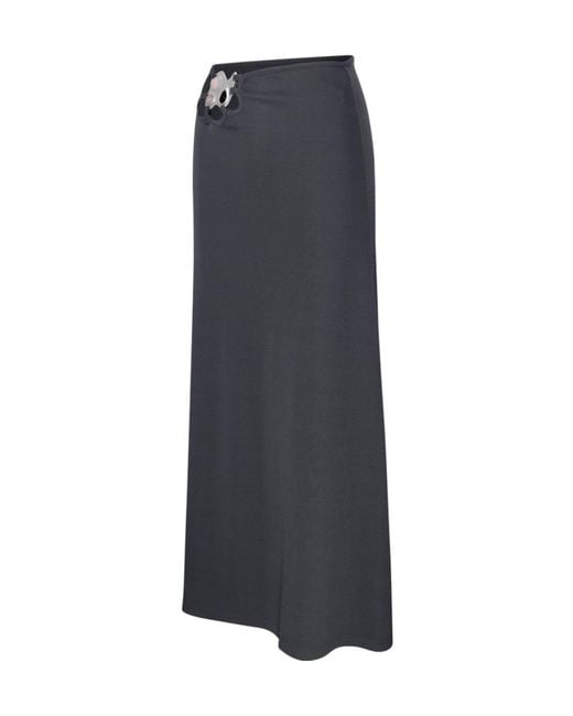 Christopher Esber Blue Trio Stone Elasticated Waistband Maxi Skirt