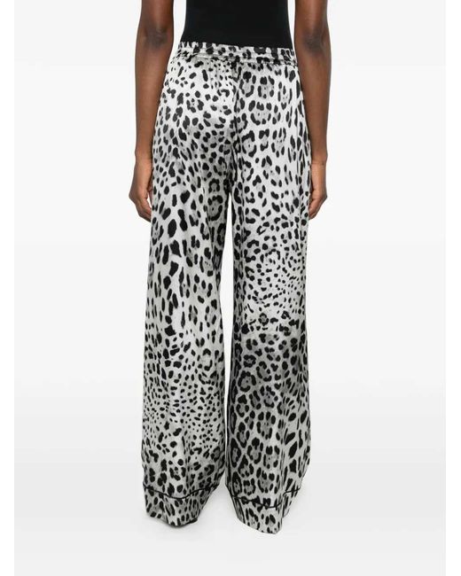 Dolce & Gabbana White Patterned Casual Pants