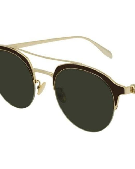 McQueen Metallic Logo Sunglasses for men