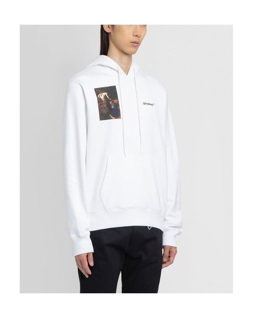 Off-White c/o Virgil Abloh White Caravaggio Printed Hoodie for men