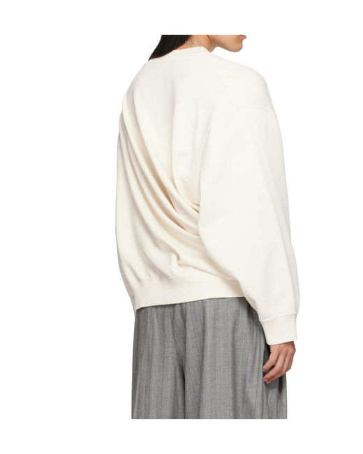 Hed Mayner White Asymmetric Pullover for men