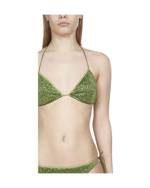 Oseree Green Oséree Lumière Triangle Bikini Set