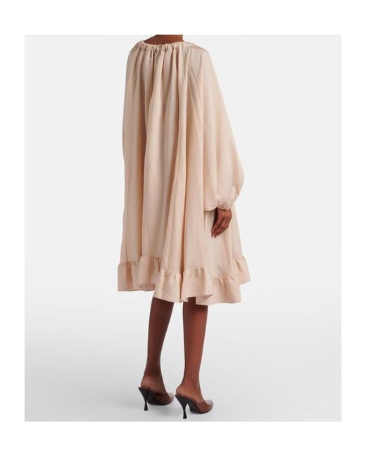 Patou Natural Striped Midi Dress