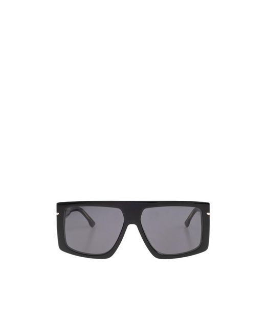 Victoria Beckham Blue Rectangular Acetate Sunglasses