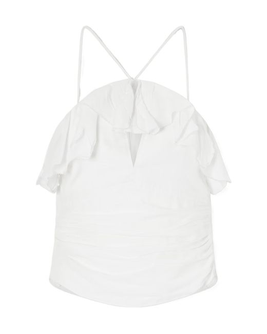 Isabel Marant White Djimia Ruffled Vest
