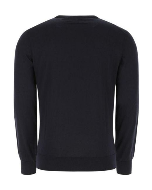 Zegna Blue Crew-Neck Cashmere Jumper for men