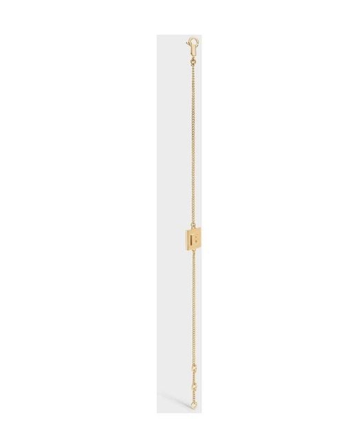 Céline White Alphabet B Bracelet