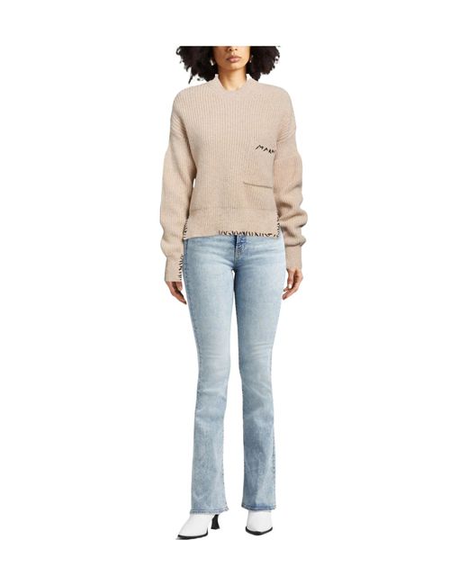 Marni Natural Solid Color Wool Knit Sweater