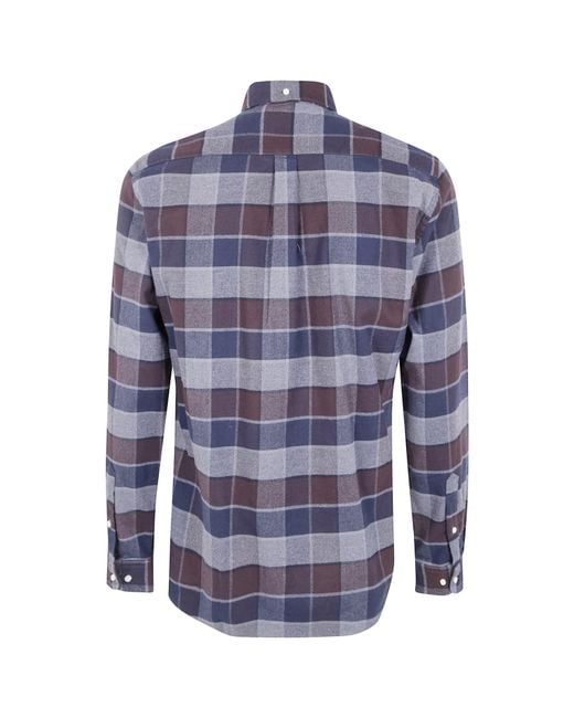 Barbour Blue 'Valley Tailored' Shirt for men