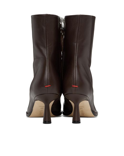 Aeyde Brown Dorothy Pointed Toe Ankle Boots