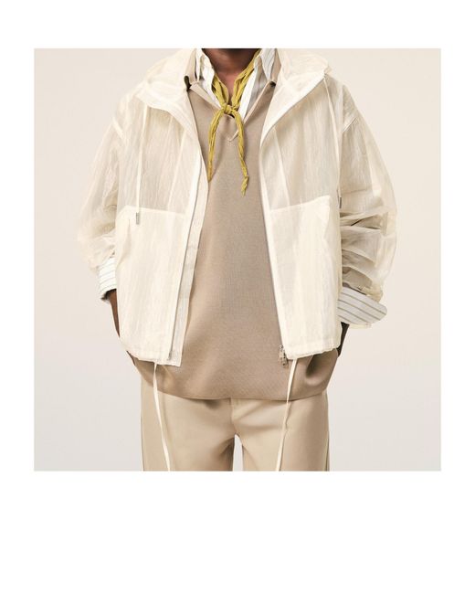 AMI Natural Nylon Zipper Windproof Jacket for men