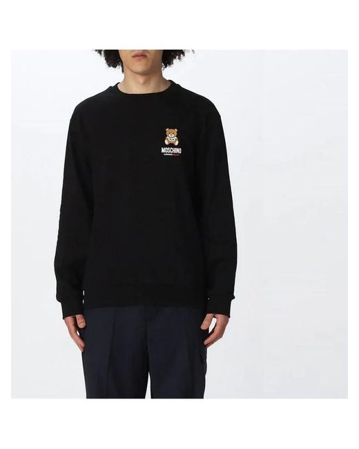 Moschino Black Teddy Bear Motif Sweatshirt for men