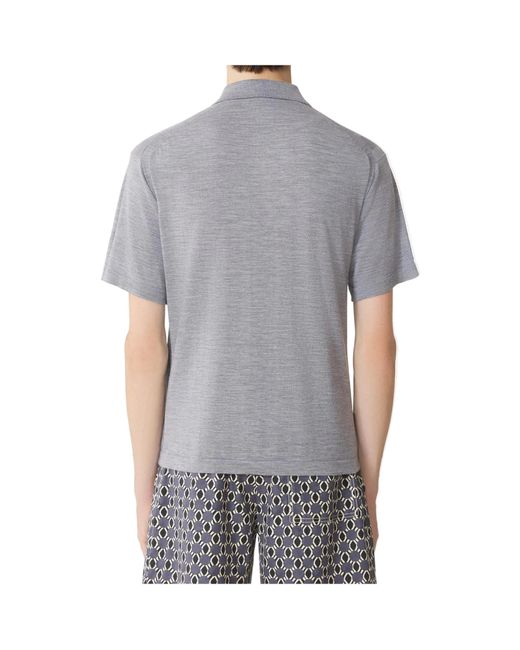 Lanvin Gray Short-Sleeved Polo Shirt for men