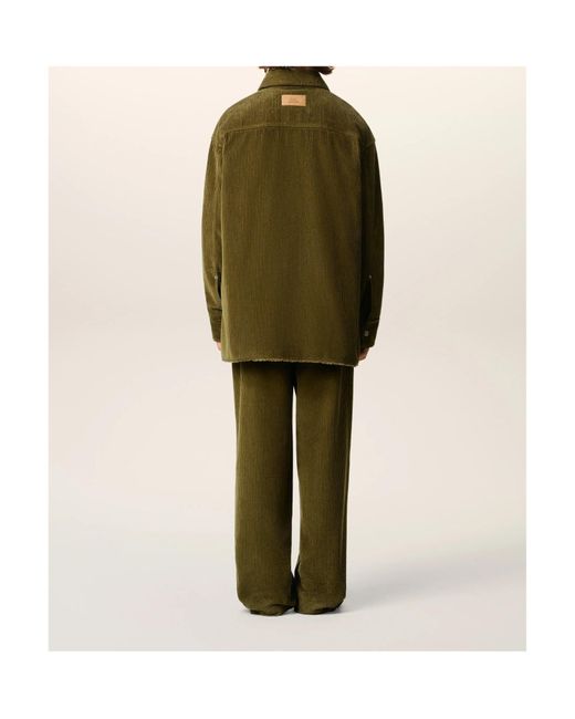 AMI Green Cotton Overshirt for men