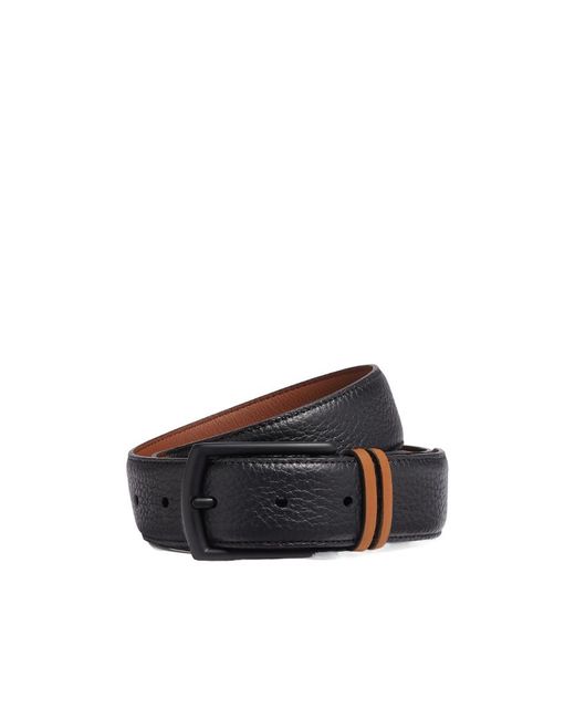 Zegna Multicolor Stripe Detailed Buckle Belt for men