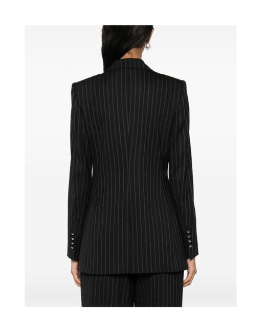 Dolce & Gabbana Black Pinstriped Blazer