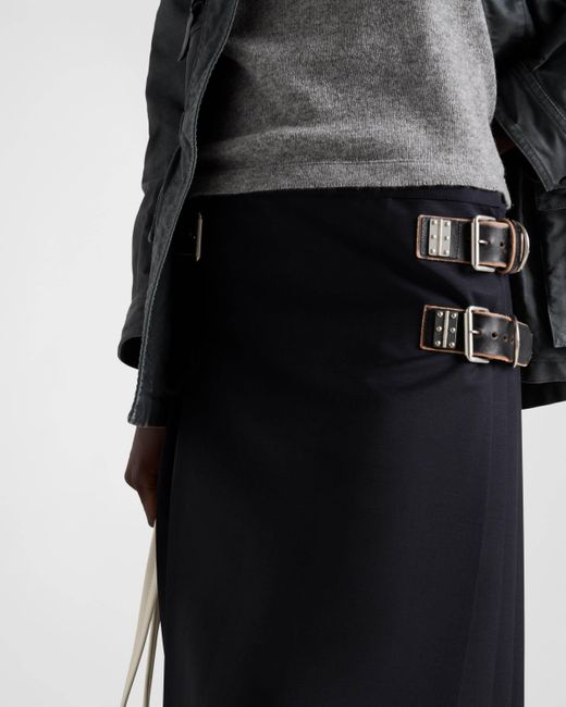 Prada Black Kid Mohair Skirt