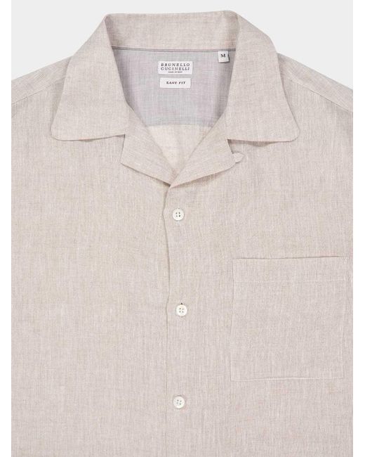 Brunello Cucinelli White Long Sleeved Buttoned Shirt for men