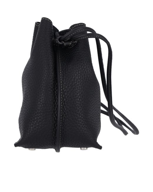 Tod's Black Drawstring Bucket Bag