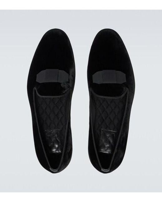 Brioni Black Velvet Loafers for men