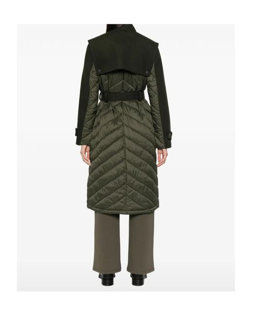 Patrizia Pepe Black Quilted Panelled Coat