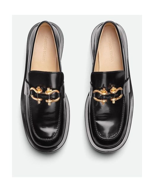 Bottega Veneta Black Monsieur Loafers for men