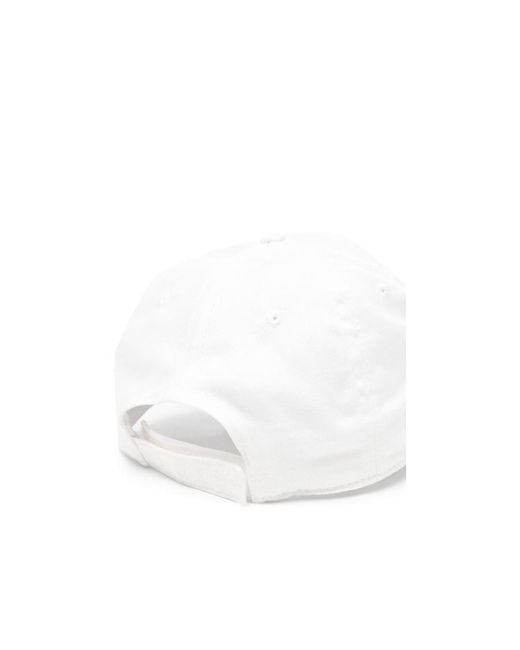 Philipp Plein White Skull Embroidered Hat for men