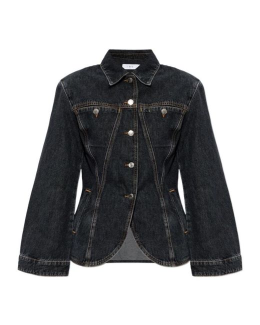 IRO Black Long-Sleeved Denim Jacket