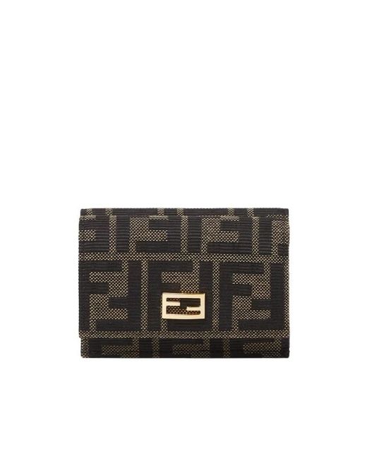 Fendi Black Mini Tube Trifold