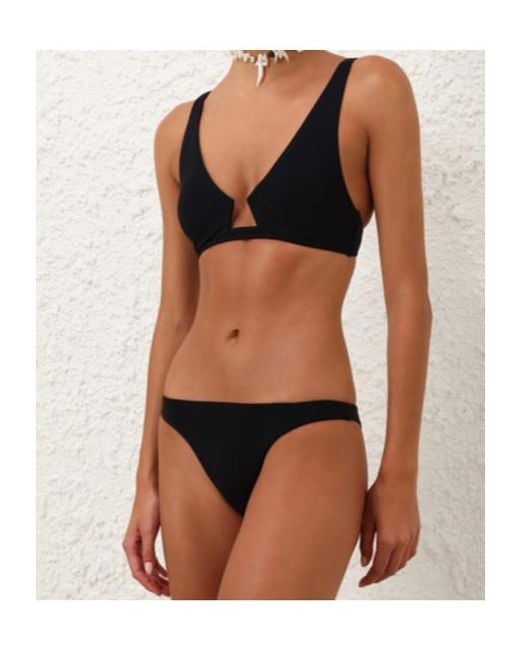 Zimmermann Black Rhiannon Wire Front Bikini