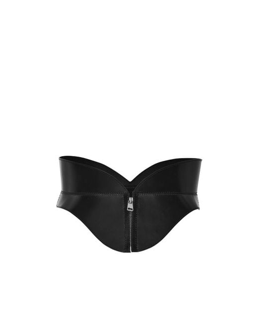 McQueen Black Zip-Up Belt