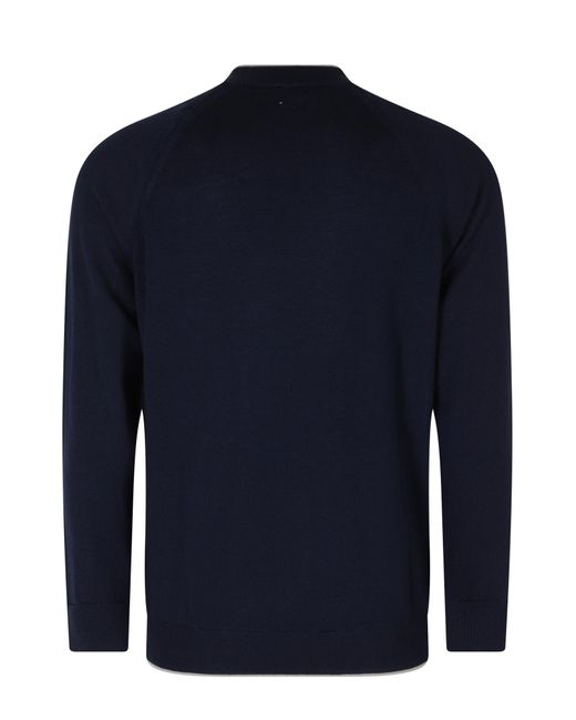 Eleventy Blue Long-Sleeved Knitwear for men
