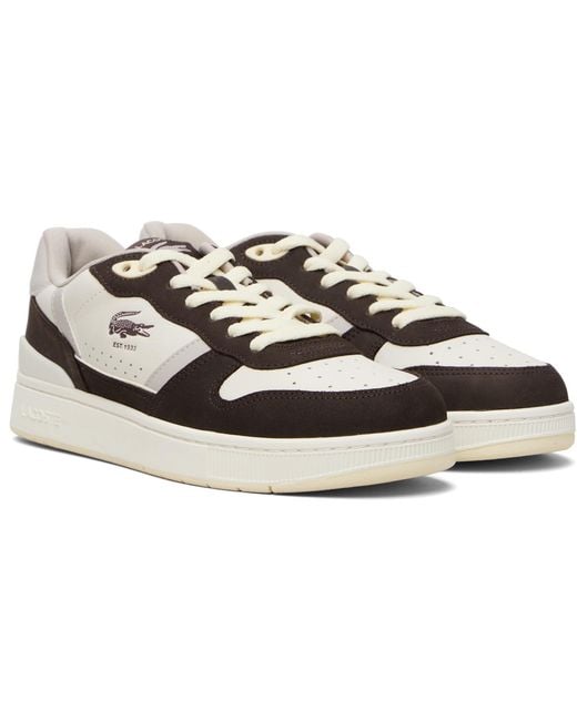 Lacoste White T-Clip Set Leather Sneakers for men