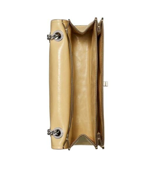 Tory Burch Natural Kira Turnlock Shoulder Bag