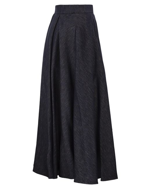 Max Mara Black 'S Smmalex Pleated Midi Skirt