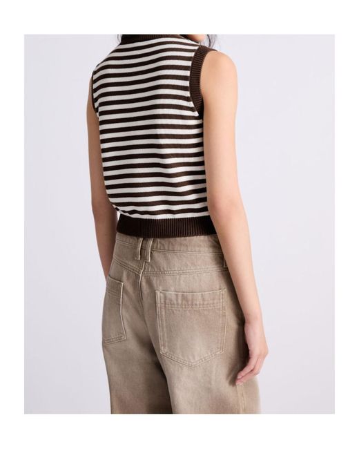 Marella Black Sleeveless Cotton And Silk Top