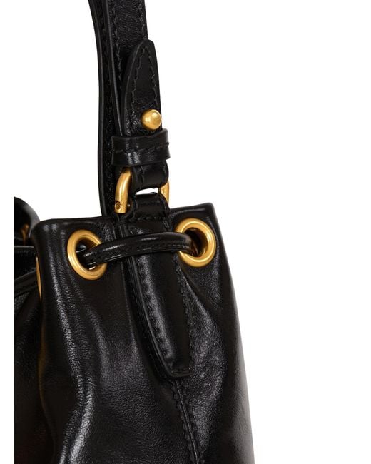 Balmain Black Pulse Logo Bucket Bag