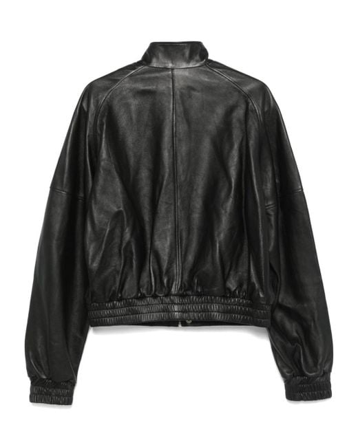 Lu'u Dan Black Blouson Leather Jacket for men