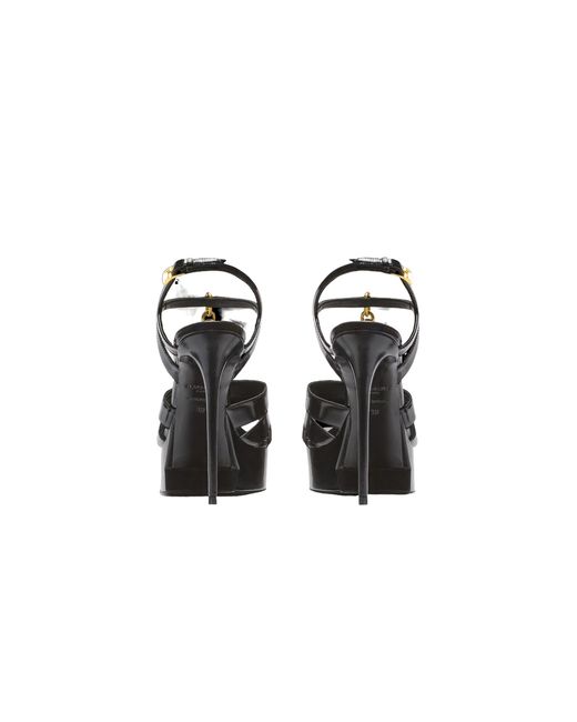 Balmain Black Sync Platform Sandals